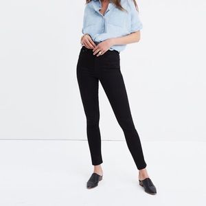 Madewell 10” rise Tall Black Skinny Jeans